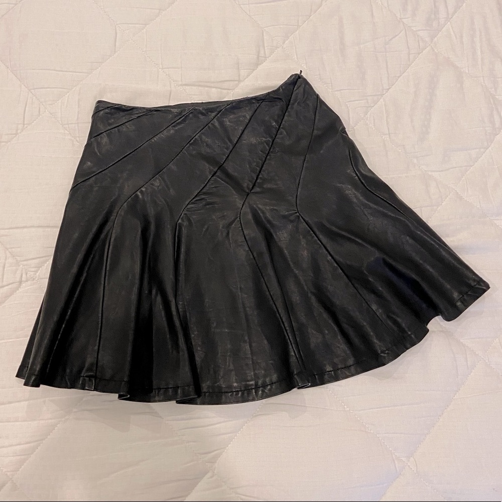 Free people leather skirt